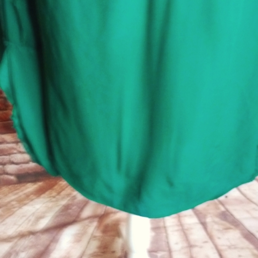Worthington Emerald Green Semi Sheer Keyhole Blouse - Picture 5 of 12